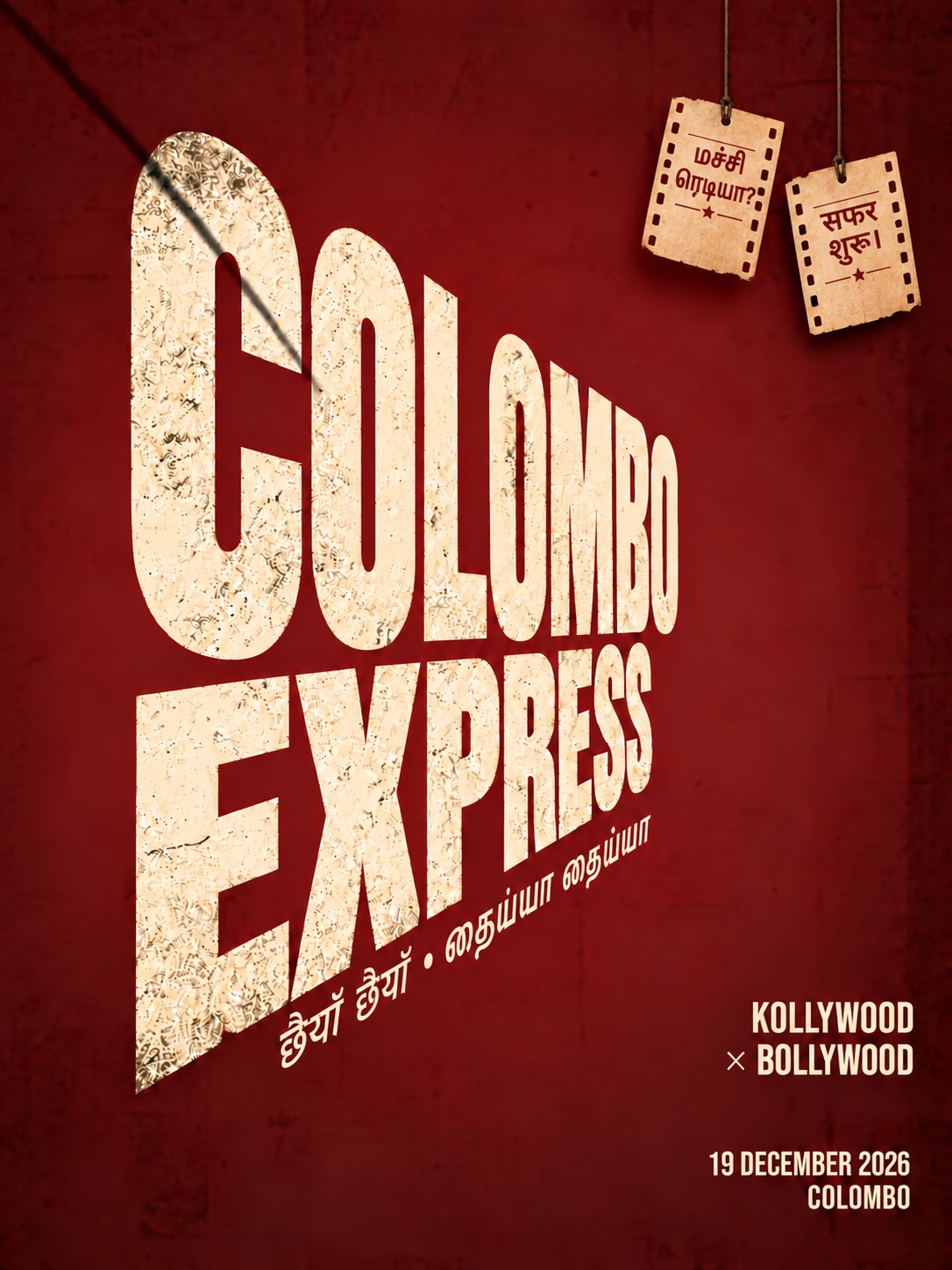 Colombo Express, Kollywood × Bollywood DJ night, 19 December 2026 in Colombo